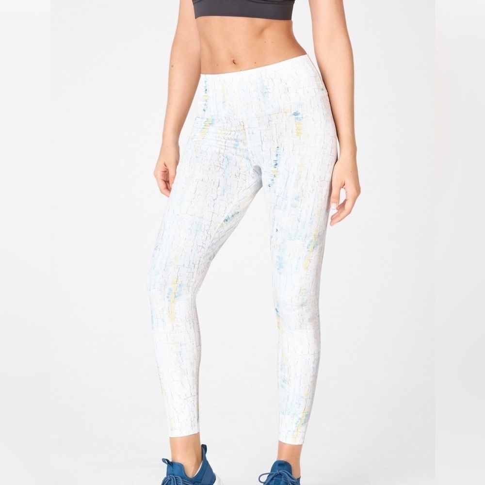 Fabletics Define PowerHold High Waisted Leggings in Reflective Crackle in XS